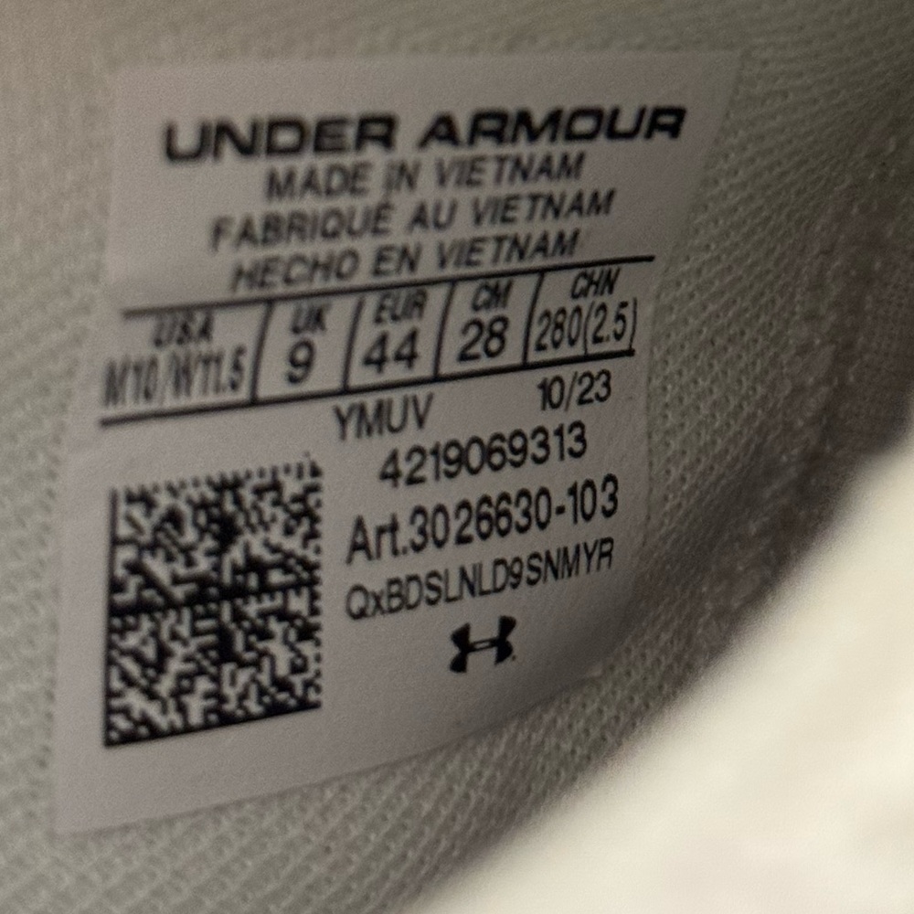 Under Armour UA Flow FUTR X 3 Basketball Shoes 3026630-103 WHITE GOLD M10/W11.5 - Picture 7 of 7
